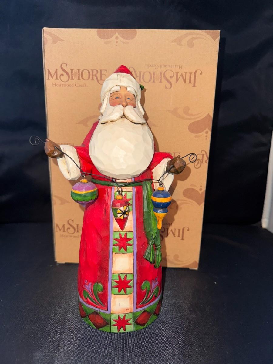 Jim Shore Classic Santa with Ornaments