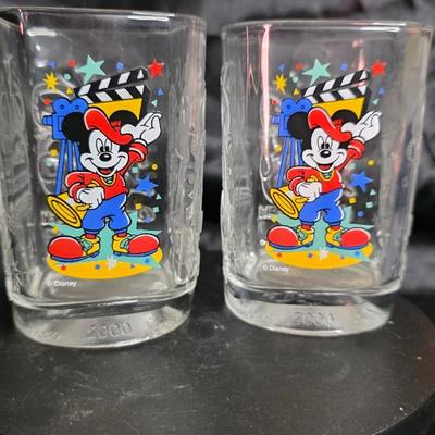 Walt Disney World 2000 “Hollywood Studios” Collector Glasses – Pair – Mickey Mouse Director Edition