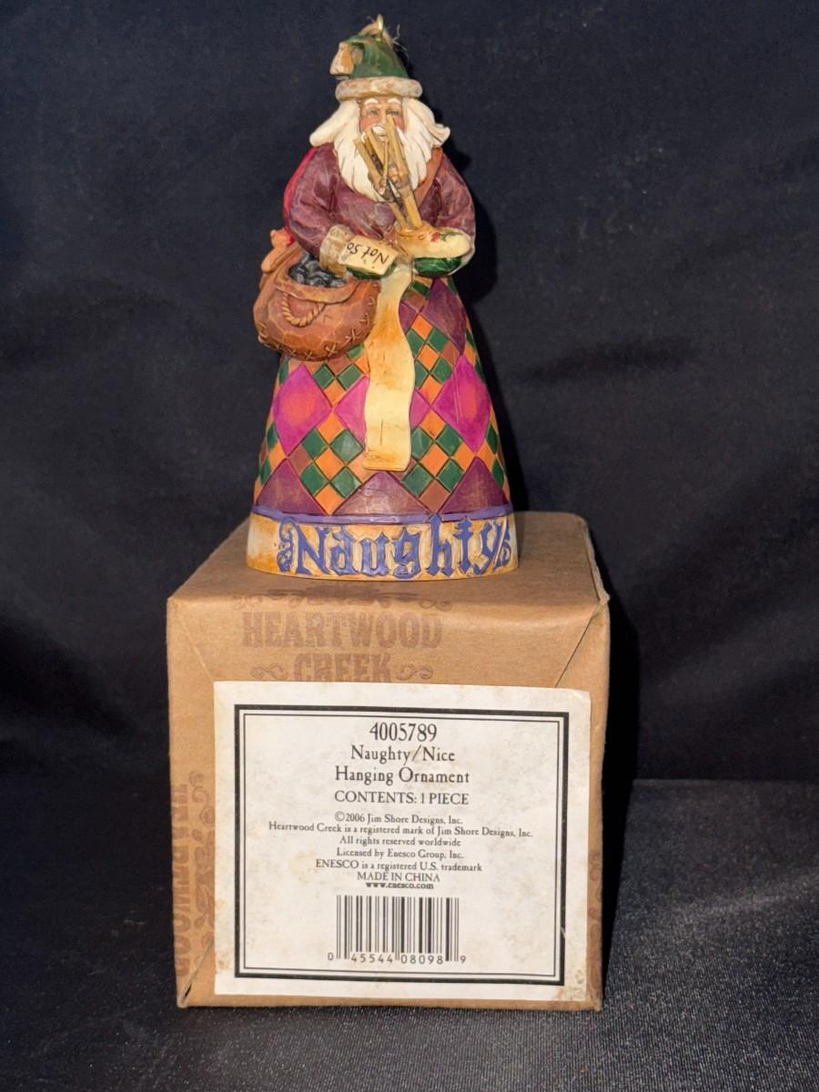 Jim Shore Santa Naughty Nice Two Sided Hanging Ornament