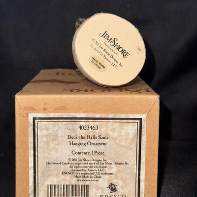 Jim Shore Santa Deck The Halls Hanging Ornament