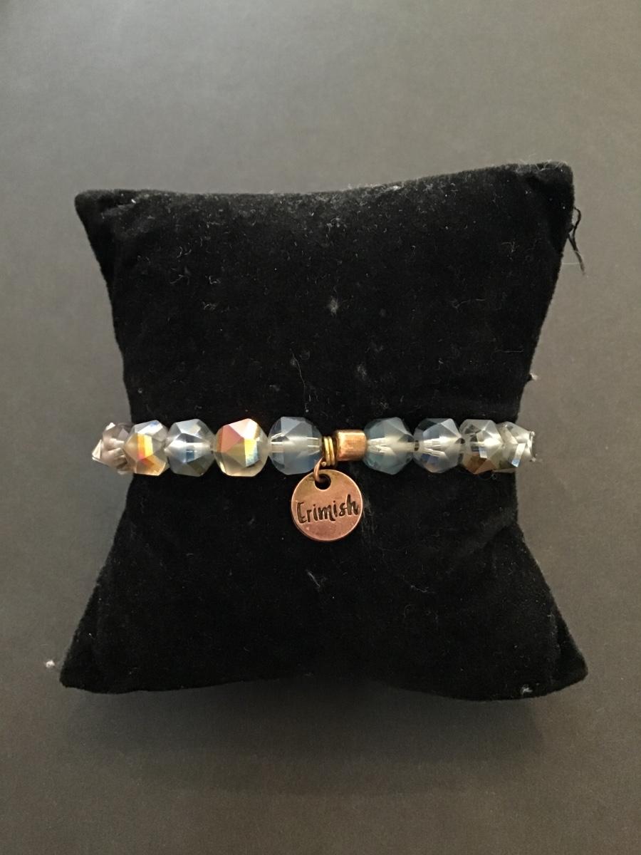 Beautiful vintage crystal bead stretch bracelet