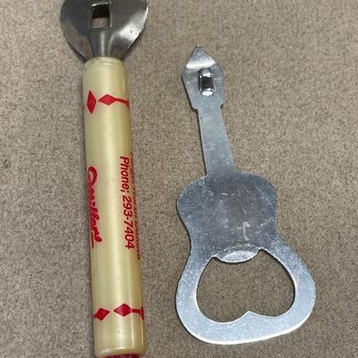 Bottle openers, pins and coins