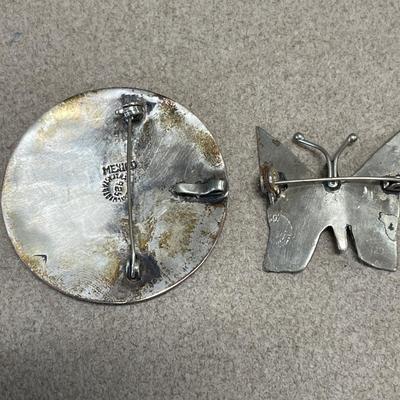 Vintage Mexico silver pins