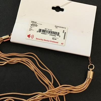 Beautiful Sonoma, gold tone, multi strand chain necklaces