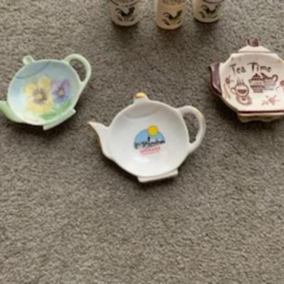 3 Glass Spice Holders & 3 Tea Bag Holders