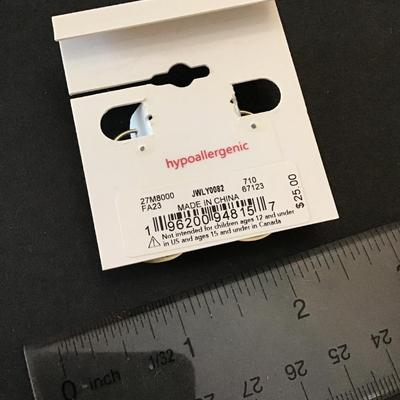 Lucky brand satin, gold tone, half hoop earrings