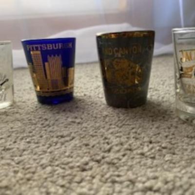 Colorful Shot Glass Lot – Travel, Logo & Novelty Styles