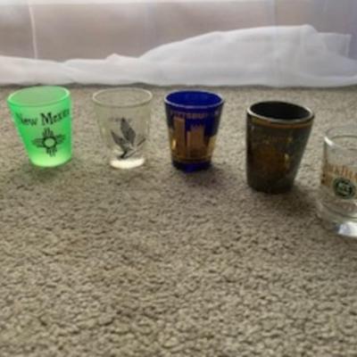 Colorful Shot Glass Lot – Travel, Logo & Novelty Styles