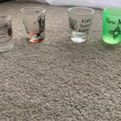 Colorful Shot Glass Lot – Travel, Logo & Novelty Styles