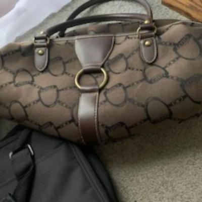 Vintage & Modern Bag Trio Suitcase, Shoulder Bag & Patterned Satchel