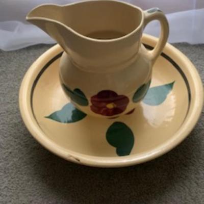 Vintage Pitcher & Matching Basin