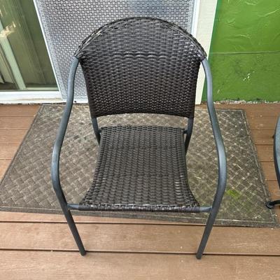 PATIO TABLE WITH UMBRELLA AND 4 CHAIRS