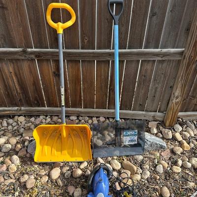 SNOW SHOVELS AND SHARK HAND HELD VACUUM