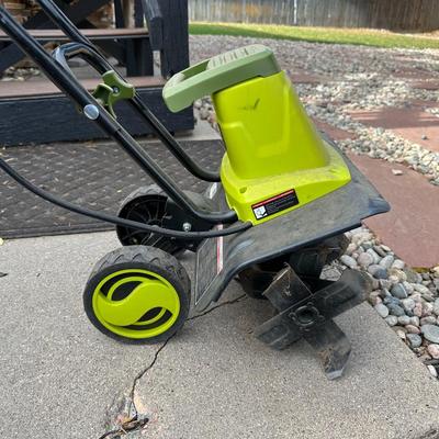 SCOTTS SPREADER AND SUNJOE ELECTRIC TILLER CULTIVATOR