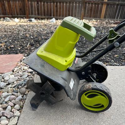 SCOTTS SPREADER AND SUNJOE ELECTRIC TILLER CULTIVATOR