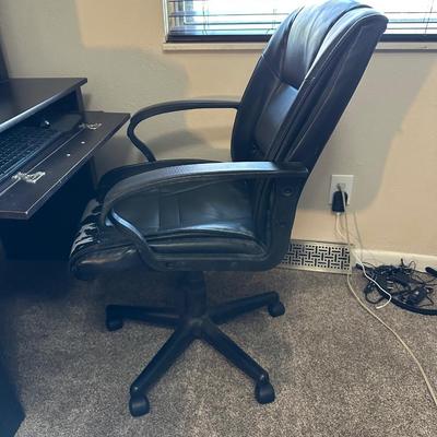 COMPUTER DESK, CHAIR AND HP DESK JET ALL IN ONE PRINTER