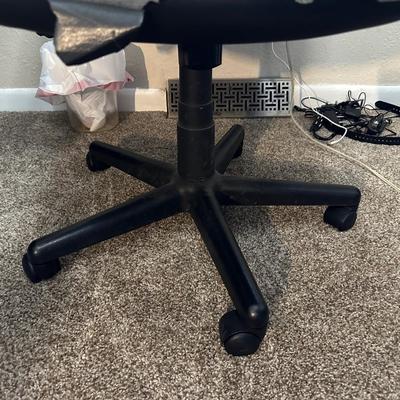 COMPUTER DESK, CHAIR AND HP DESK JET ALL IN ONE PRINTER