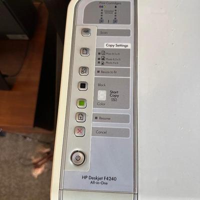 COMPUTER DESK, CHAIR AND HP DESK JET ALL IN ONE PRINTER