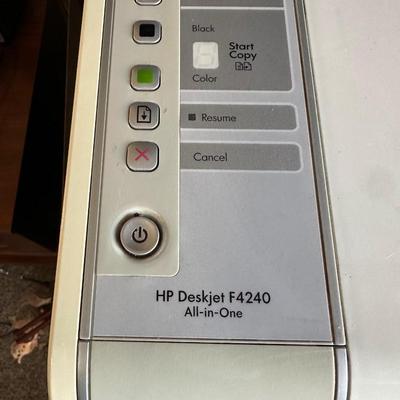 COMPUTER DESK, CHAIR AND HP DESK JET ALL IN ONE PRINTER