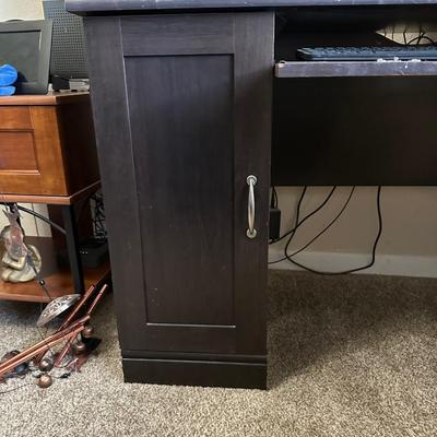 COMPUTER DESK, CHAIR AND HP DESK JET ALL IN ONE PRINTER