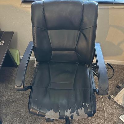 COMPUTER DESK, CHAIR AND HP DESK JET ALL IN ONE PRINTER