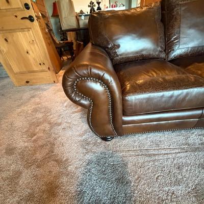 Sale Photo Thumbnail #155: Brown Leather Wrap Around Couch from High Country Furniture