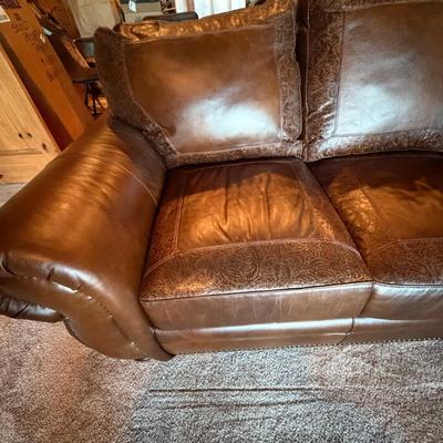Sale Photo Thumbnail #154: Brown Leather Wrap Around Couch from High Country Furniture