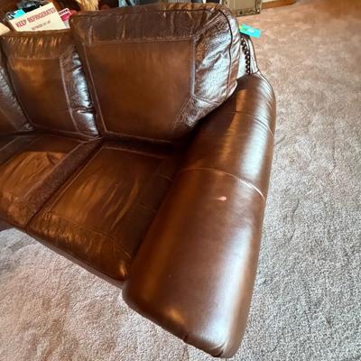 Sale Photo Thumbnail #153: Brown Leather Wrap Around Couch from High Country Furniture