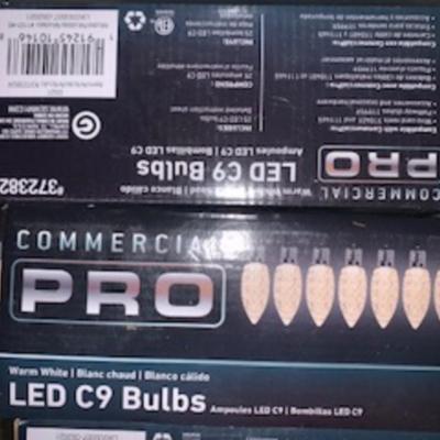 “Commercial PRO LED C9 Bulbs Decorative Lighting 4 sealed boxes