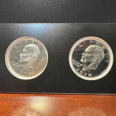 1973 & 1974 EISENHOWER DOLLARS S-MINT