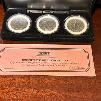 1936, 1943 & 1944 WALKING LIBERTY HALF DOLLARS