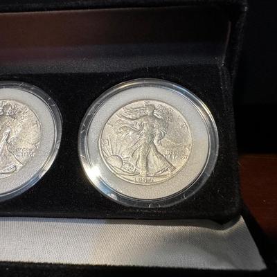 1936, 1943 & 1944 WALKING LIBERTY HALF DOLLARS