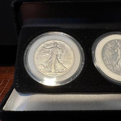 1936, 1943 & 1944 WALKING LIBERTY HALF DOLLARS