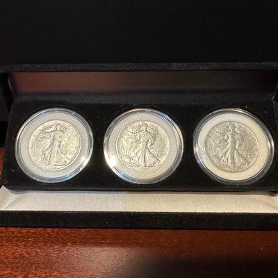 1936, 1943 & 1944 WALKING LIBERTY HALF DOLLARS