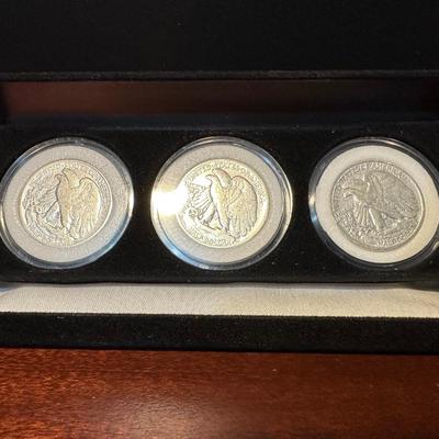1936, 1943 & 1944 WALKING LIBERTY HALF DOLLARS