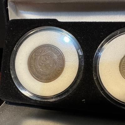 1867 2 CENT, 1865 3 CENT AND 1854 LARGE CENT PIECES