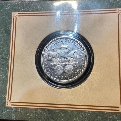 1893 SILVER COLUMBIAN EXPOSITION COMMEMORATIVE HALF DOLLAR