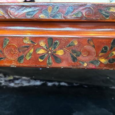 Hand-Decorated Chinese Lacquer Low Table