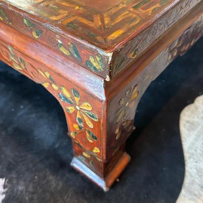 Hand-Decorated Chinese Lacquer Low Table