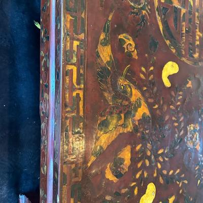 Hand-Decorated Chinese Lacquer Low Table