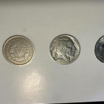 1929 BUFFALO NICKEL, 1899 LIBERTY HEAD NICKEL, BUFFALO NICKEL AND 2005 NICKEL