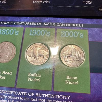 1929 BUFFALO NICKEL, 1899 LIBERTY HEAD NICKEL, BUFFALO NICKEL AND 2005 NICKEL