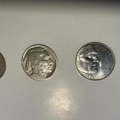 1929 BUFFALO NICKEL, 1899 LIBERTY HEAD NICKEL, BUFFALO NICKEL AND 2005 NICKEL