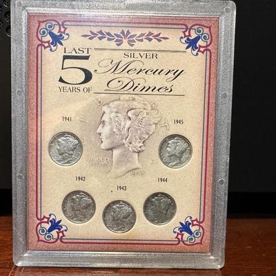 LAST 5 YEARS OF SILVER MERCURY DIMES