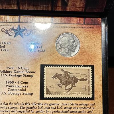 5 YEARS OF LIBERTY HEAD NICKELS AND NICKEL AND STAMP COLLECTION