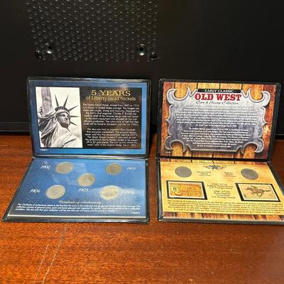 5 YEARS OF LIBERTY HEAD NICKELS AND NICKEL AND STAMP COLLECTION