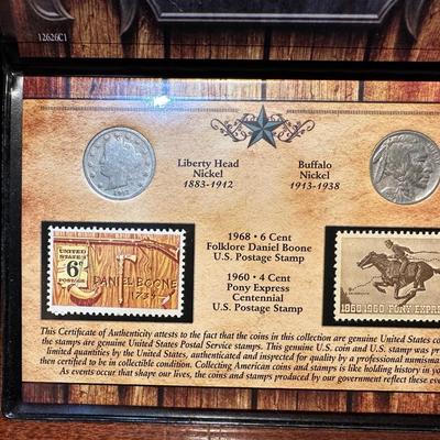 5 YEARS OF LIBERTY HEAD NICKELS AND NICKEL AND STAMP COLLECTION