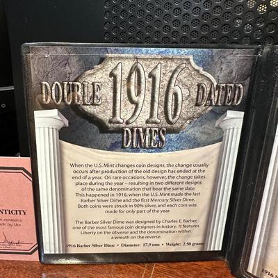 1916 SILVER BARBER/MERCURY DIMES AND S-MINT NICKELS