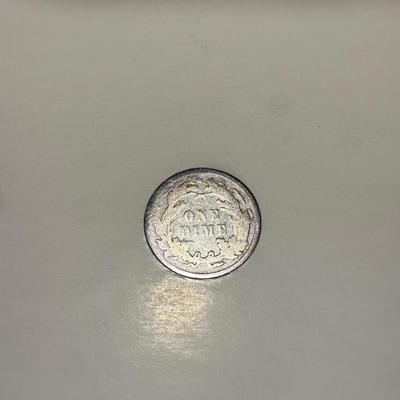 1888 SILVER SEATED LIBERTY DIME AND 1897 BARBER SILVER QUARTER