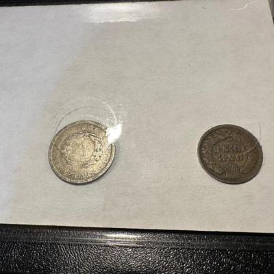 1935 $1 BLUE SEAL, NO MOTTO COIN COLLECTION AND 1944 WWII SILVER MERCURY DIME